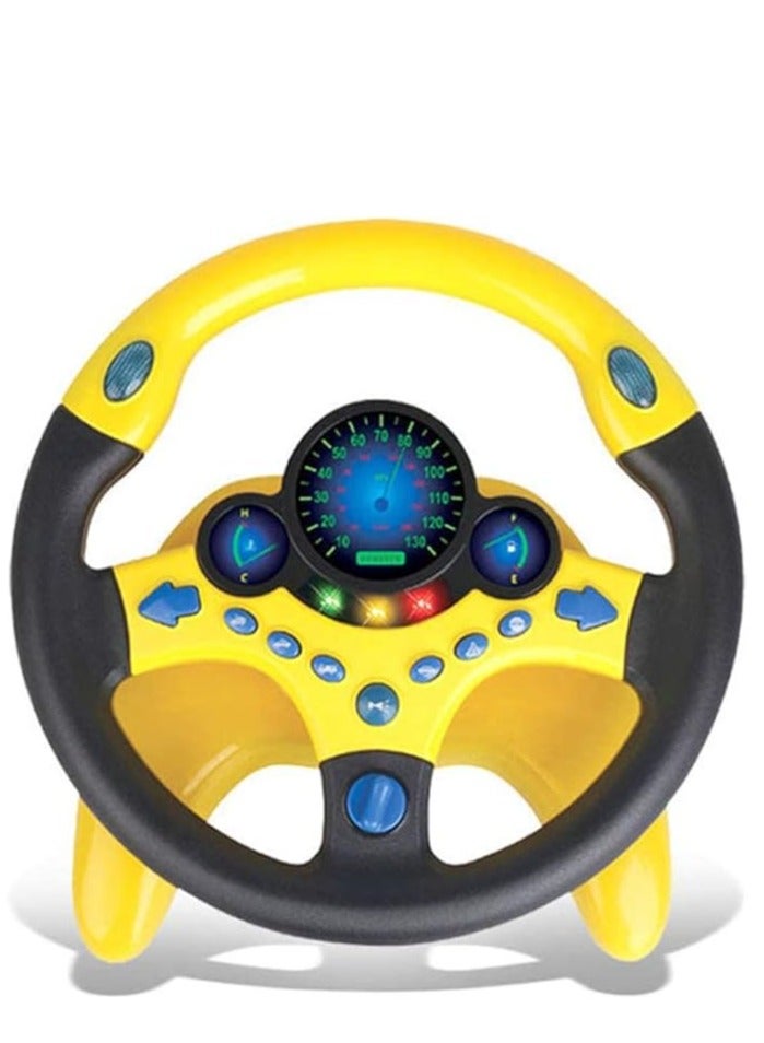 لعبة عجلة قيادة كهربائية لمحاكاة التعليم المبكر للاطفال متعددة الوظائف السيارة عالية المحاكاة مع الموسيقى والضوء القيادة التظاهرية للاولاد والبنات - Image 1